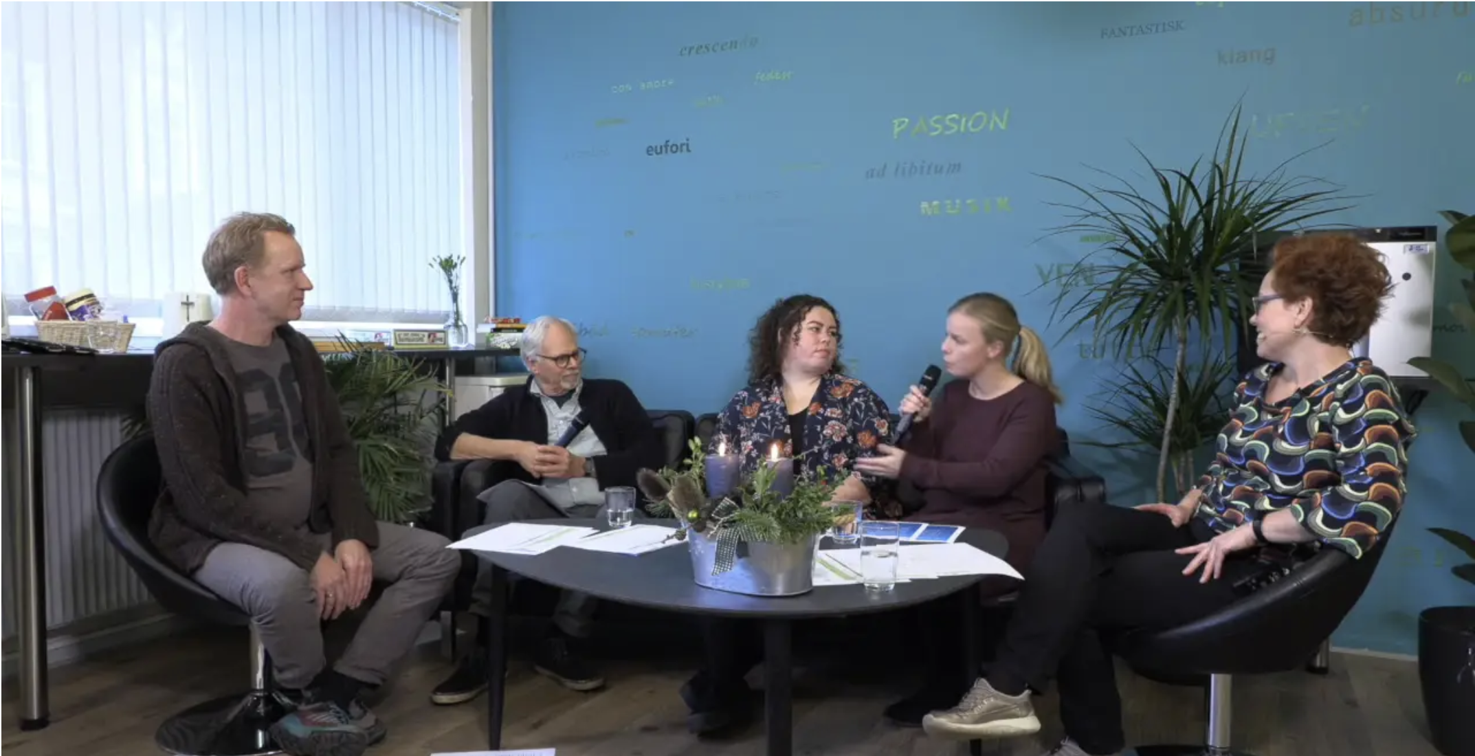 Screenshot fra en mindre online konference i talkshow-format som Lolland Kommune afholdt tidligere på året.